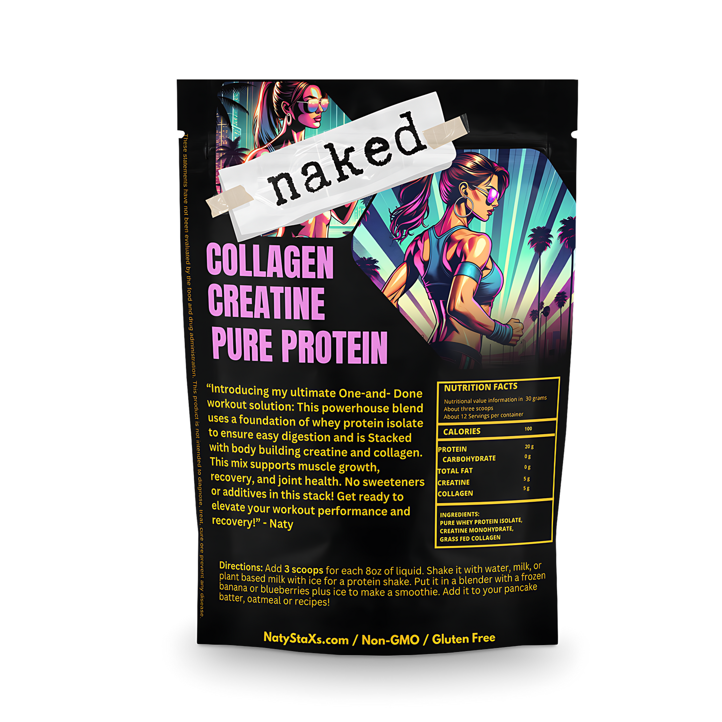 All-In-One - Fully Stax'd Naked Protein Powder + Collagen + Creatine - 12oz